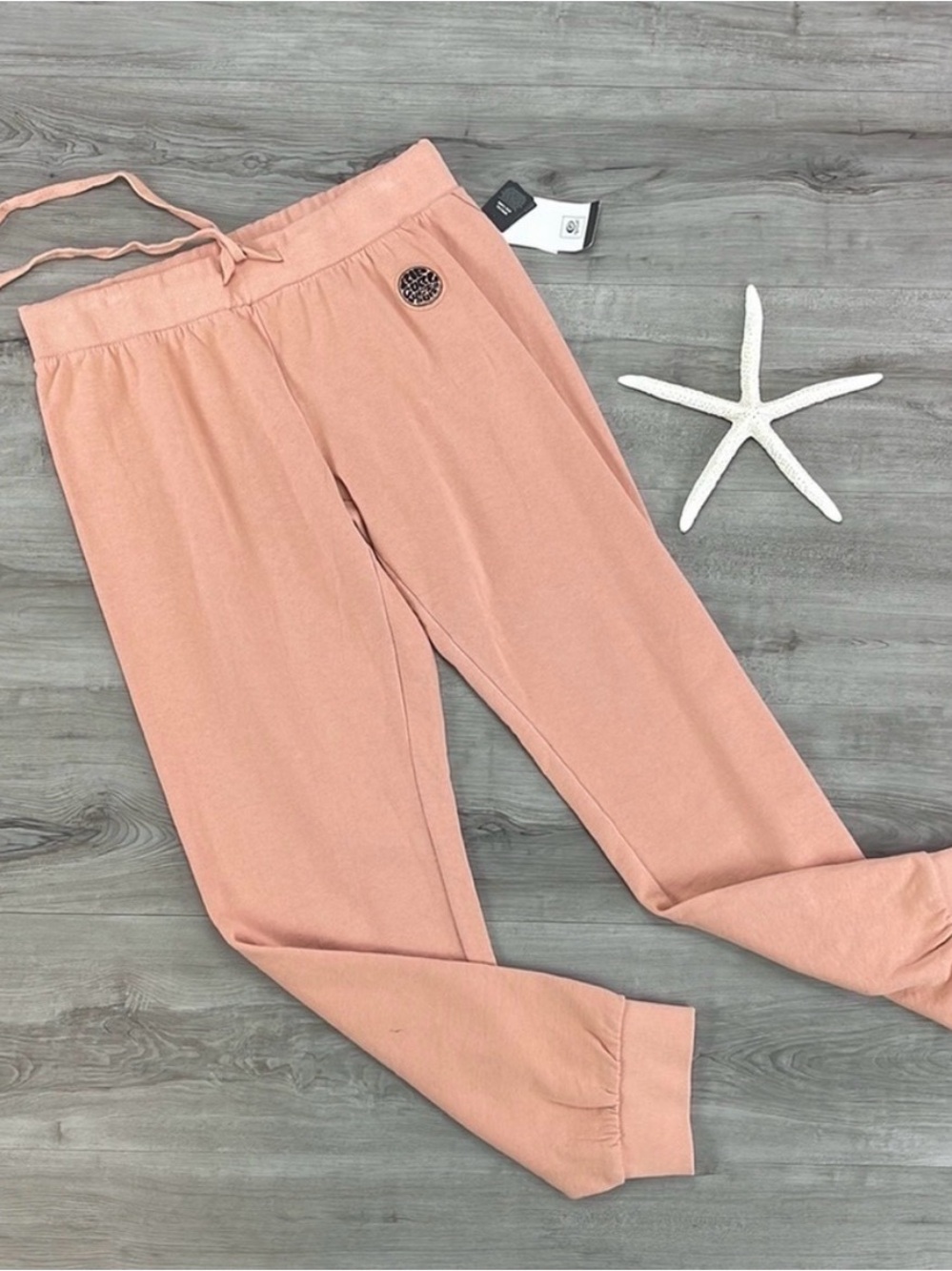 Rip Curl Dusty Pink Drawstring Track Joggers